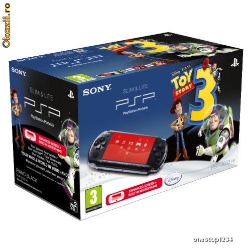 Consola PSP 3004 Black + joc TOY STORY 3 PSP foto mare