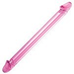 Icicles Trandafir Dildo Dublu din Sticla Nr 23 foto mare