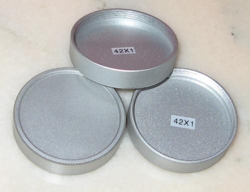 Capace spate obiective M42x1 cu filet (aluminiu) 3 bucati. foto mare