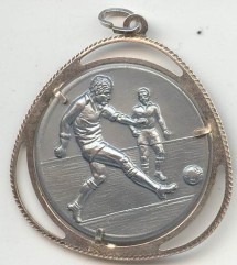 Pandantiv  argint, marcaj 800, fotbal, foto