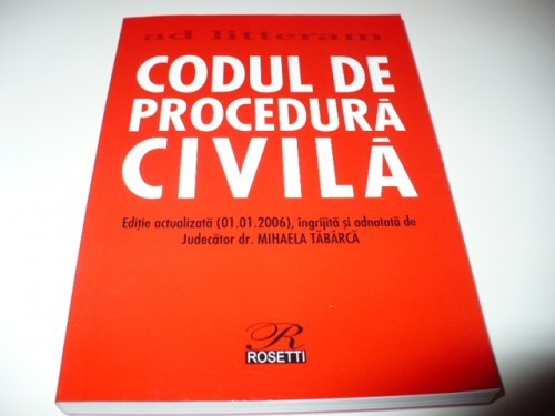 Codul de Procedura Civila foto mare