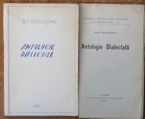 Ovid Densusianu , Antologie dialectala , 1915 foto mare