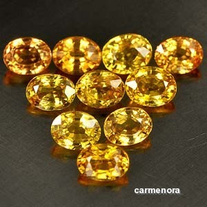 LOT  SAFIR NATURAL GALBEN ORANGE foto mare