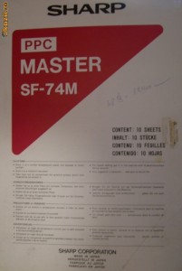 FOLIE TERMICA MATRITA MASTER COPIATOR COPIATOARE  MULTIFUNCTIONALE A3 foto