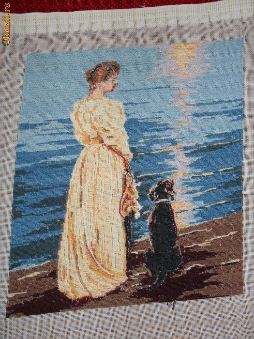 Goblen "Apus de soare la mare" foto mare