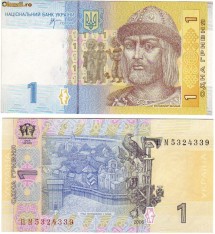 C25.BANCNOTA UCRAINA-1 GRIVEN-2006-NECIRCULATA. foto