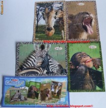 Puzzle Kinder - Animale zambarete - SERIE COMPLETA foto