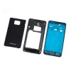 Carcasa rama fata cromata mijloc corp capac spate baterie acumulator Samsung I9100 Galaxy S 2 S2 SII S II neagra black n