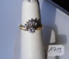 Inel designer aur bicolor 14K, 2.9g, model COCKTAIL cu BRILIANTE 4mm si accente !!