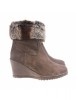 Botine TinaR khaki cu platforma Maali