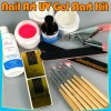 KIT UNGHII FALSE , SET MANICHIURA-GELURI UV-- DEGRESANT-- PENSULE