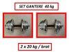 SET GANTERE CROMATE 40 KG ( 2 x 20 KG / BRAT ) - LIVRARE GRATUITA IN BUCURESTI !!!