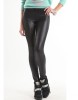 Colanti elastici din material tip imitatie de piele,culoare negru masuri 34 - 44