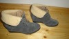 botine gri piele,talpa ortopedica