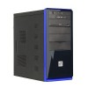 Carcasa pc e-ATX/ATX/microATX cu aerisire pe panoul lateral, fara sursa, neagra, 2xUSB 2,0