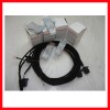Set 4 Lampi lumini picioare, pentru VW Golf 5, Passat B6, CC, B7, Golf 6, Jetta, Tiguan, Touran, Skoda, Set complet (lampi + mufe + cablaj) footwell