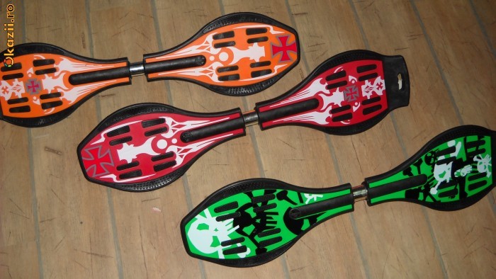 Waveboard - Ripstick -Skateboard cu roti in linie. foto mare Waveboard - Ripstick -Skateboard cu roti in linie. foto mare