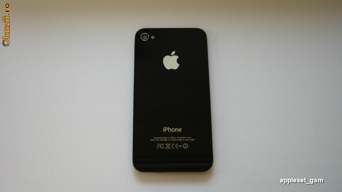 Carcasa Capac Spate Apple iPhone 4S Black Original foto mare Carcasa Capac Spate Apple iPhone 4S Black Original foto mare